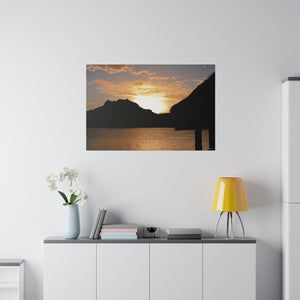 Sunset Over Bora Bora Canvas Print