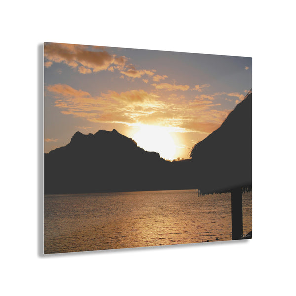 Sunset Over Bora Bora Acrylic Print