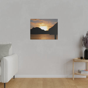 Sunset Over Bora Bora Canvas Print