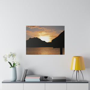 Sunset Over Bora Bora Canvas Print