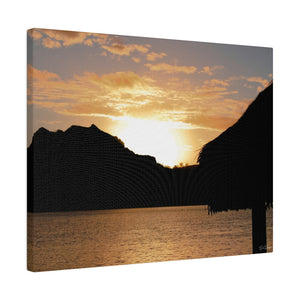 Sunset Over Bora Bora Canvas Print