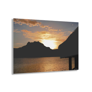 Sunset Over Bora Bora Acrylic Print