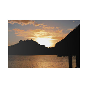 Sunset Over Bora Bora Canvas Print