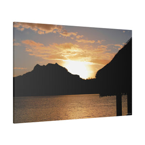 Sunset Over Bora Bora Canvas Print