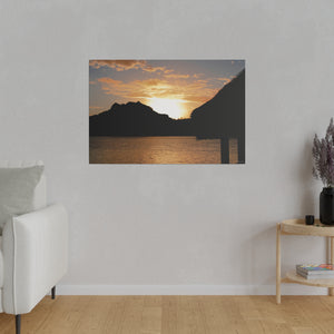 Sunset Over Bora Bora Canvas Print